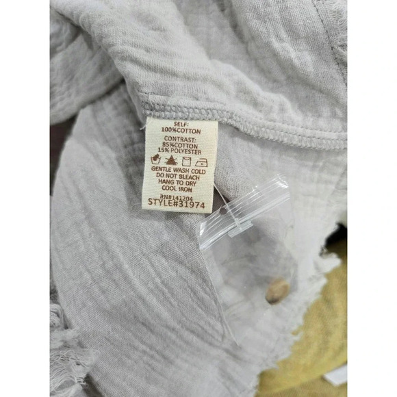 Nwt Hem & Thread Back To The Beach Gauze Hoodie sz L - Picture 5 of 5